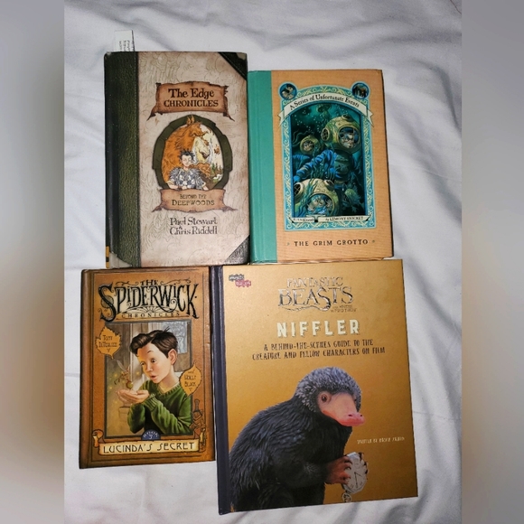 : 4 books The Spiderwick & edge of Chronicles unfortunate events fantastic beast - Picture 1 of 8